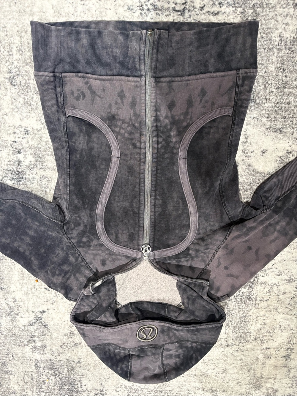 lululemon athletica Black/Gray Zip-Up Hooded Utility Jacket - Picture 2 of 5